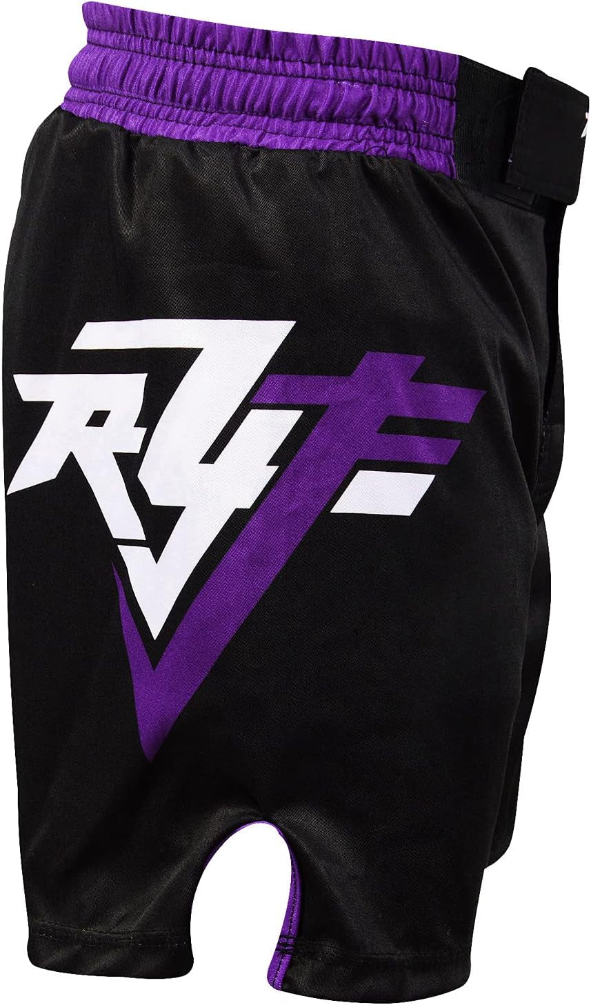 MMA Fight Shorts UFC Grappling Muay Thai BJJ Training Jiu Jitsu No Gi Wear Black Purple Medium