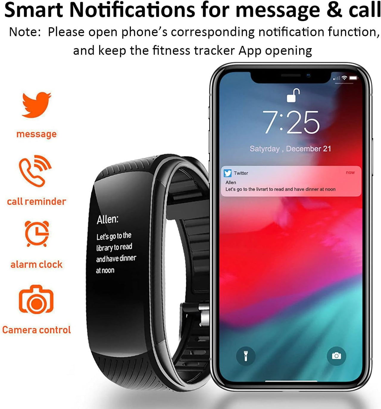 Fitness Tracker Smart Watch for Women Men and Teens, Waterproof Activity Tracker, Fitness Bracelet with Heart Rate Monitor Pedometer, Activity Tracker Watch with Call and Message Notification