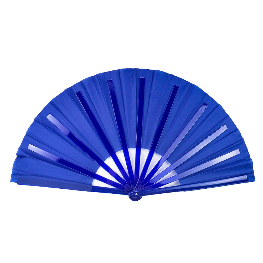 Large Kung Fu Sound Fan Plastic Bone Martial Arts Performance Elegant Hand Folding Stage Fan Opera Magic Props Summer Cool Fans