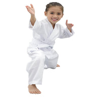 Thumbnail for FLKKY Karate Gi for Kids with Belt Lightweight Student Karate Uniform Martial Arts Sports Karate Suits(Size0000-1) (000) White