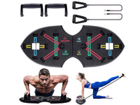 Thumbnail for 12 in 1 Push up Rack Board System Fitness Workout Train Gym Exercise with 2 Resistance Bands