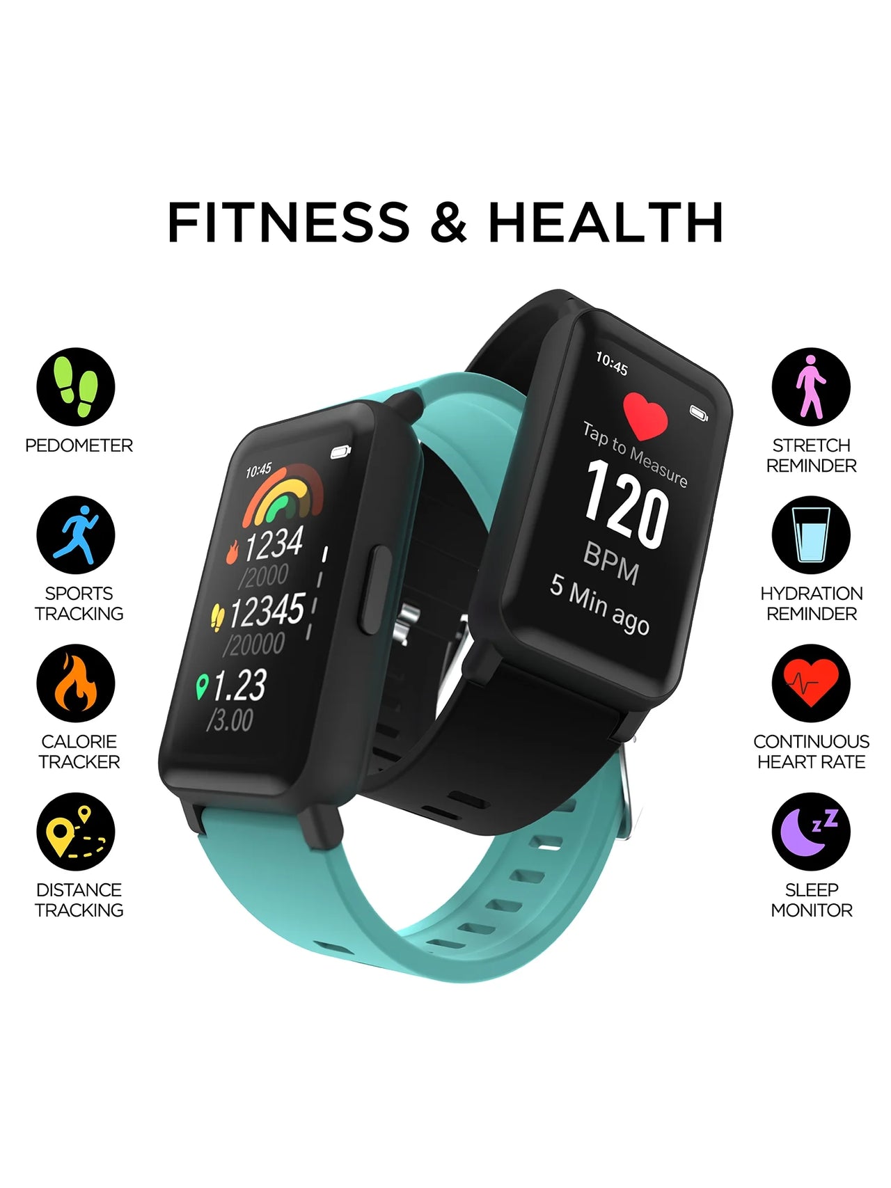 Active 3 Unisex Adult Smartwatch Fitness Tracker, Tie Dye, Silicone Strap