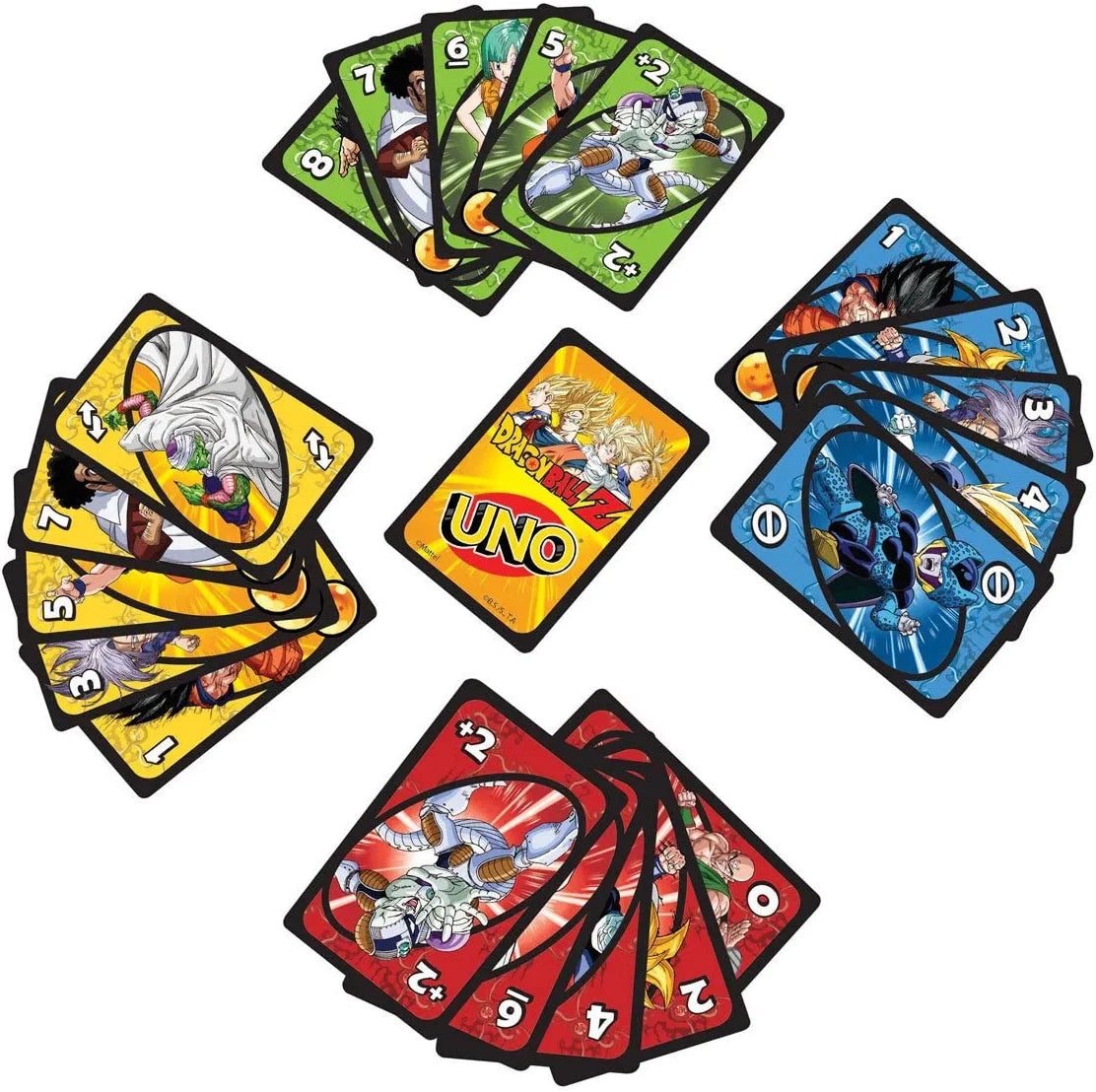 Games UNO Dragon Ball Z Card Game Japanese Manga Theme 112 Cards with Unique Wild Card & Instructions for Players 7 Years Old & Up, Toy for Kid, Family & Adult Game Night