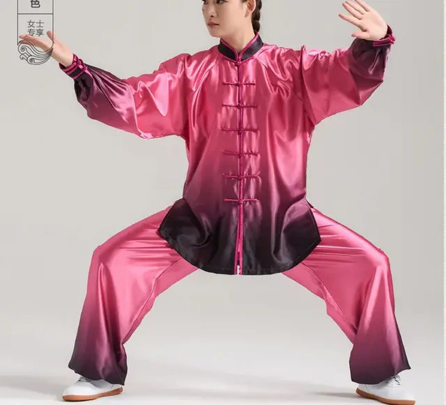 UNISEX Top Quality Tai Chi Taijiquan Suits Martial Arts Wushu Clothing Kung Fu Clothing Gradient Performance Uniforms