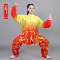 Thumbnail for Stretch Cotton Gradient Hand-painted Tai Ji Suit Men And Women Martial Arts Shadowboxing Exercise Clothing