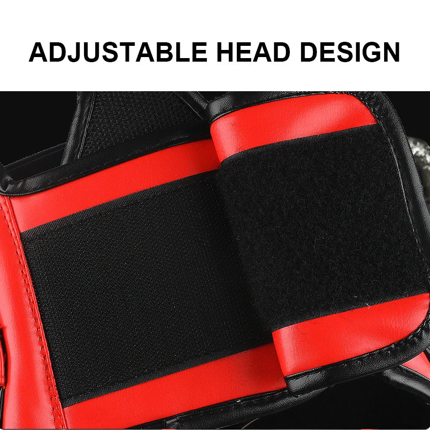 High-Grade PU Leather Boxing Helmet Adult Kids Professional Competition Headgear MMA Muay Thai Taekwondo Head Gear Guard