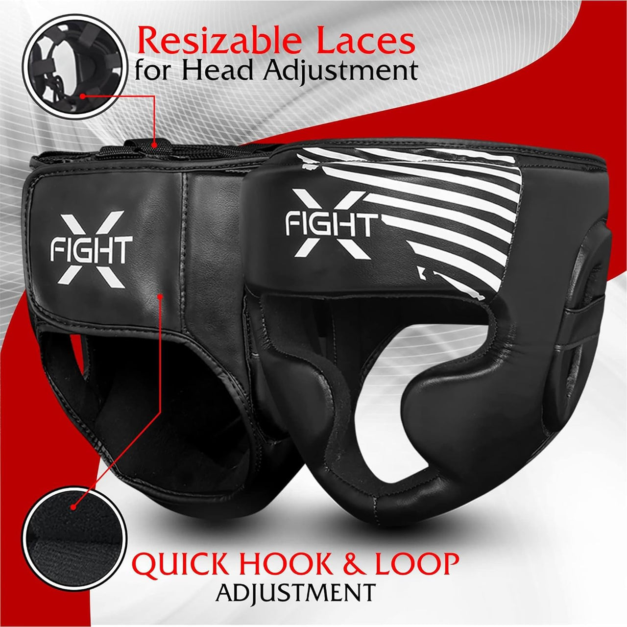 Boxing Headgear for Men & Women, Synthetic Leather MMA Training Equipment, Muay Thai, Kickboxing and UFC Sparring Headgear for Youth