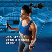 Thumbnail for Home Gym Essentials Kit, Includes Jump Rope, Push-Up Bars, Ab Wheel and Medium Resistance Tube