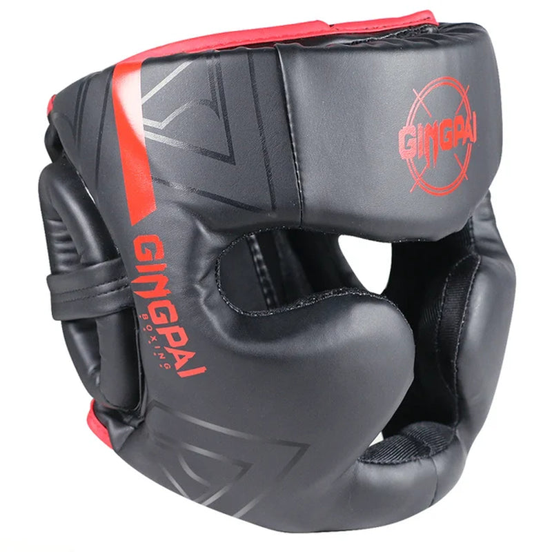 High-Grade PU Leather Boxing Helmet Adult Kids Professional Competition Headgear MMA Muay Thai Taekwondo Head Gear Guard