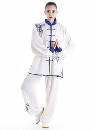 Thumbnail for Tai Chi Uniform Adults Martial Arts Clothes Long Sleeve Embroidery Taekwondo Kungfu Suit Chinese Style Morning Exercise Costumes