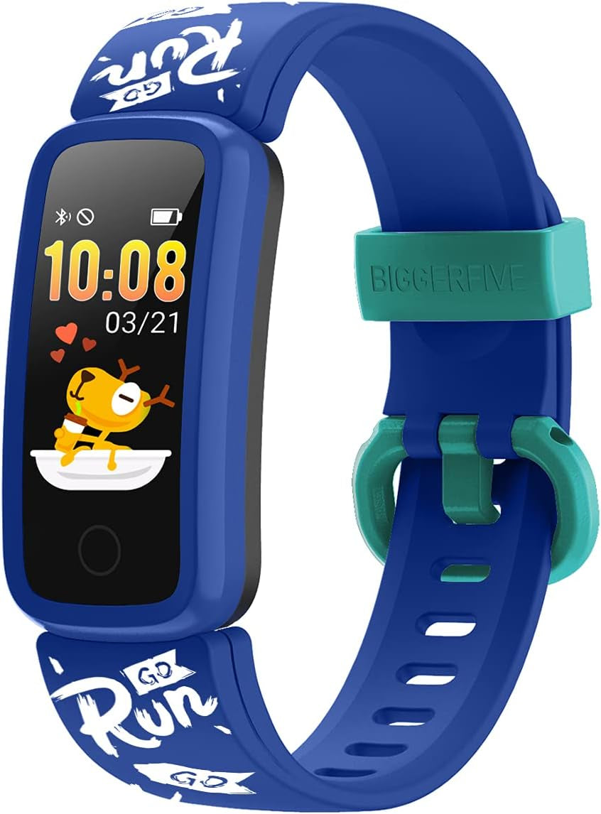 Vigor Kids Fitness Tracker Watch for Boy Girl Age 5-15, Pattern Activity Tracker, Heart Rate Sleep Monitor, Pedometer Watch, IP68 Waterproof Calorie Step Counter Watch with Alarm Clock