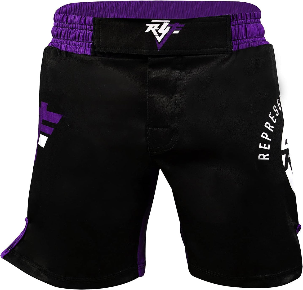 MMA Fight Shorts UFC Grappling Muay Thai BJJ Training Jiu Jitsu No Gi Wear Black Purple Medium