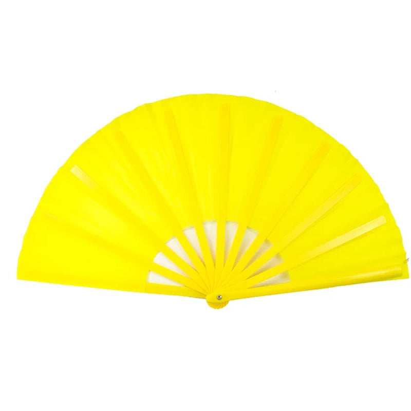 Large Kung Fu Sound Fan Plastic Bone Martial Arts Performance Elegant Hand Folding Stage Fan Opera Magic Props Summer Cool Fans