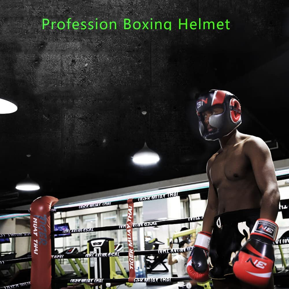 Headgear for Boxing MMA Training Kickboxing, Head Gear for Muay Thai, Sparring, Taekwondo, Martial Arts, Grappling, Karate