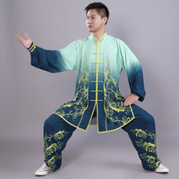 Thumbnail for Stretch Cotton Gradient Hand-painted Tai Ji Suit Men And Women Martial Arts Shadowboxing Exercise Clothing