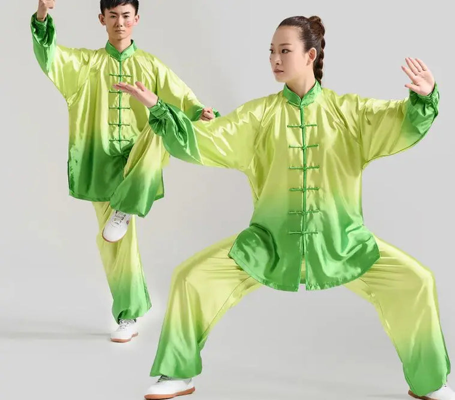 UNISEX Top Quality Tai Chi Taijiquan Suits Martial Arts Wushu Clothing Kung Fu Clothing Gradient Performance Uniforms