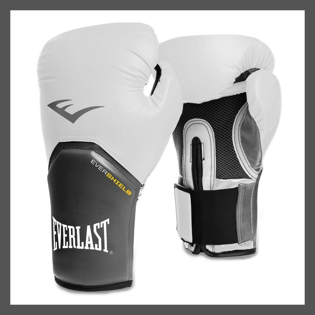 Everlast Boxing Gloves MMA Kickboxing Sparring Training 12Oz Pro Elite, White