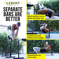 Thumbnail for Dip Bar Stand - Original Equalizer Total Body Strengthener Pull up Bar Home Gym Exercise Equipment Dipping Station - Hip Resistance Band, Workout Guide and Online Group - Yellow