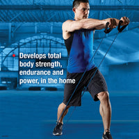 Thumbnail for Home Gym Essentials Kit, Includes Jump Rope, Push-Up Bars, Ab Wheel and Medium Resistance Tube