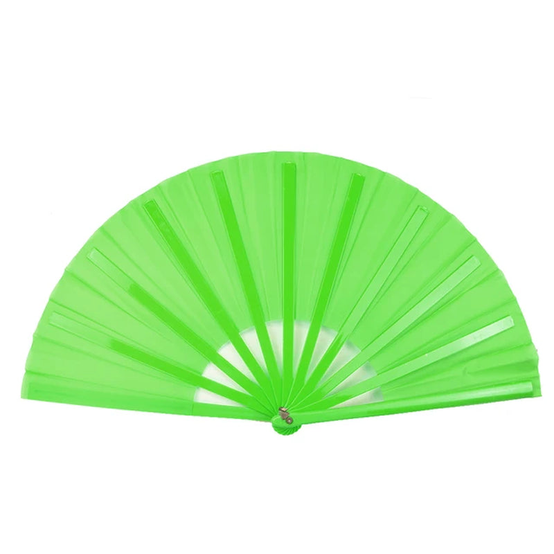 Large Kung Fu Sound Fan Plastic Bone Martial Arts Performance Elegant Hand Folding Stage Fan Opera Magic Props Summer Cool Fans