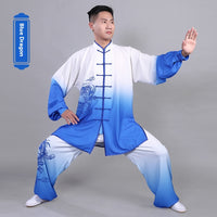 Thumbnail for Stretch Cotton Gradient Hand-painted Tai Ji Suit Men And Women Martial Arts Shadowboxing Exercise Clothing