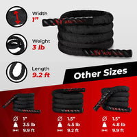 Thumbnail for Exercise Jump Rope Weighted Jump Ropes for Fitness with Nylon Sleeve and Bag 3Lb