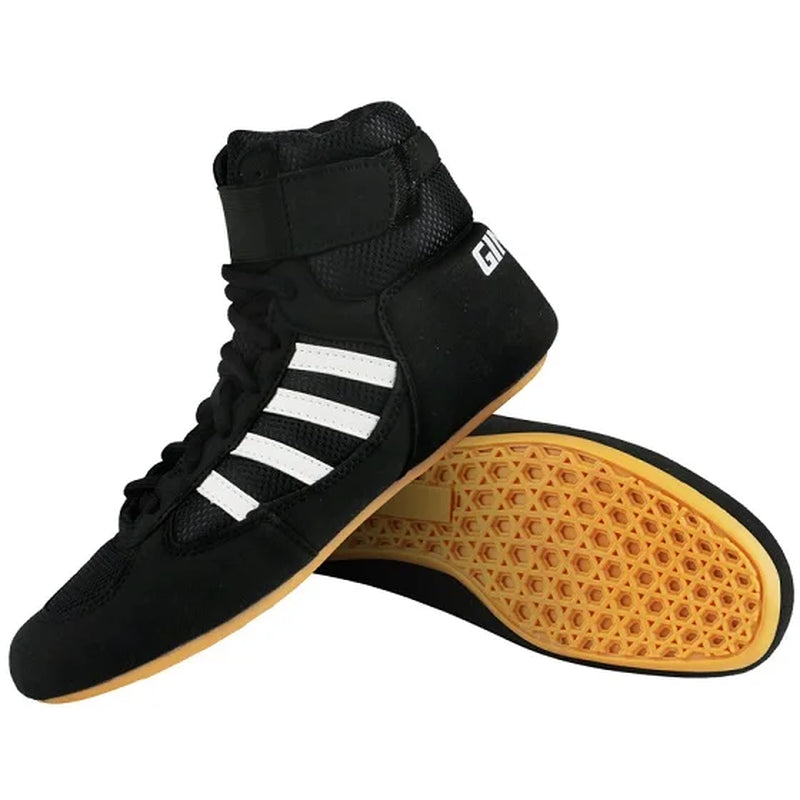 Men Wrestling Shoes High Boxing Shoes Rubber Outsole Breathable Pro Wrestling Gear for Men and Women Boxeo