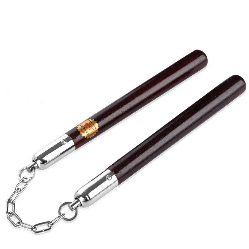 Long Mahogany Nunchaku For Martial Arts Self-defense Use