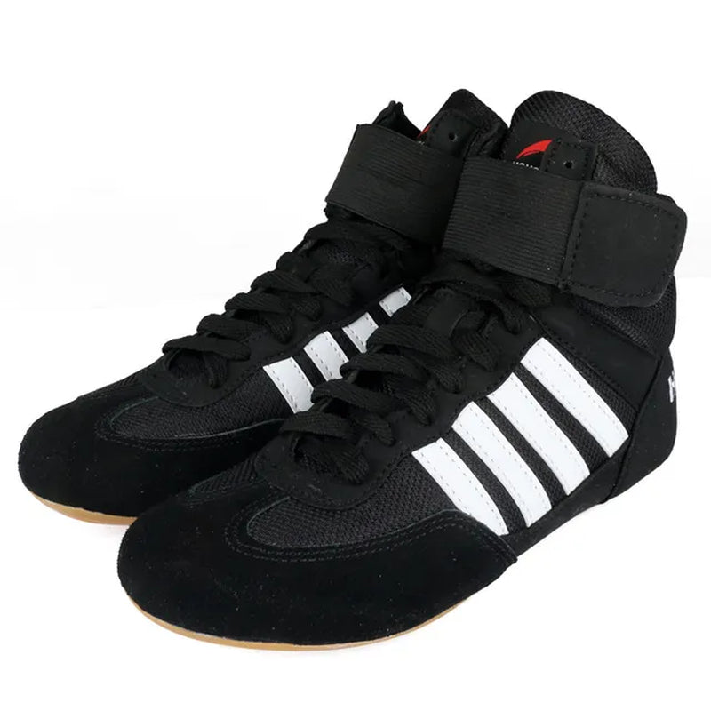 Men Wrestling Shoes High Boxing Shoes Rubber Outsole Breathable Pro Wrestling Gear for Men and Women Boxeo