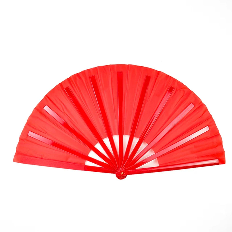 Large Kung Fu Sound Fan Plastic Bone Martial Arts Performance Elegant Hand Folding Stage Fan Opera Magic Props Summer Cool Fans