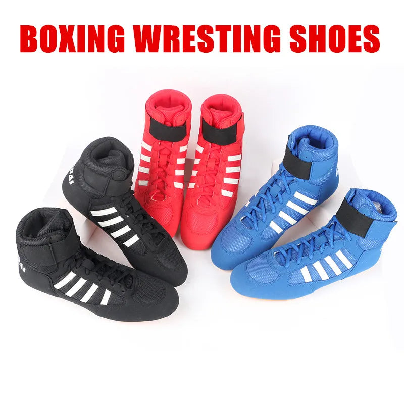 Professional Boxing Wrestling Shoes Rubber Outsole Breathable Combat Shoe Durable Sports Sneakers Scarpe Boxe Uomo Size 36-46