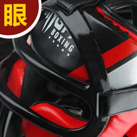 Thumbnail for Grade PU Leather Boxing Helmet Head Protectors Adult Child Professional Competition Headgear MMA Muay Thai Kickboxing Head Guard