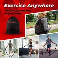 Thumbnail for Exercise Jump Rope Weighted Jump Ropes for Fitness with Nylon Sleeve and Bag 3Lb