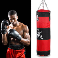 Thumbnail for Punch Sandbag Durable Boxing Heavy Punch Bag With Metal Chain Hook Carabiner Fitness Training Hook Kick Fight Karate Taekwondo