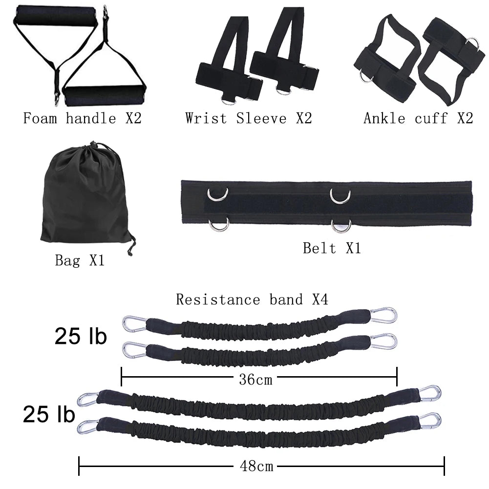 Sports Fitness Resistance Bands Set Bouncing Strength Training Equipment Bounce Trainer Resistance Rope Boxing Stretching Strap