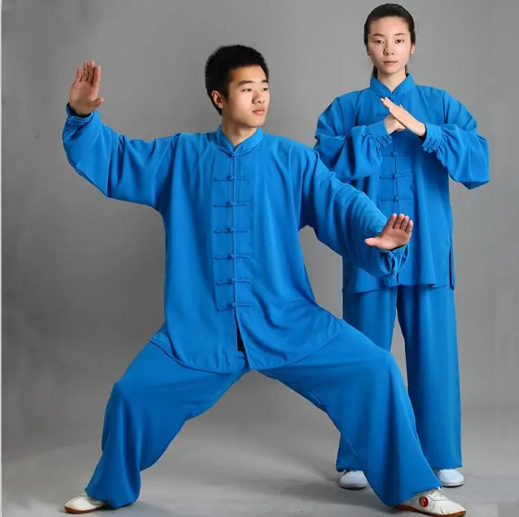 Kung Fu Uniform Traditional Chinese Clothing Long Sleeved Wushu TaiChi Men KungFu Uniform Suit Uniforms Tai Chi Exercise Clothes