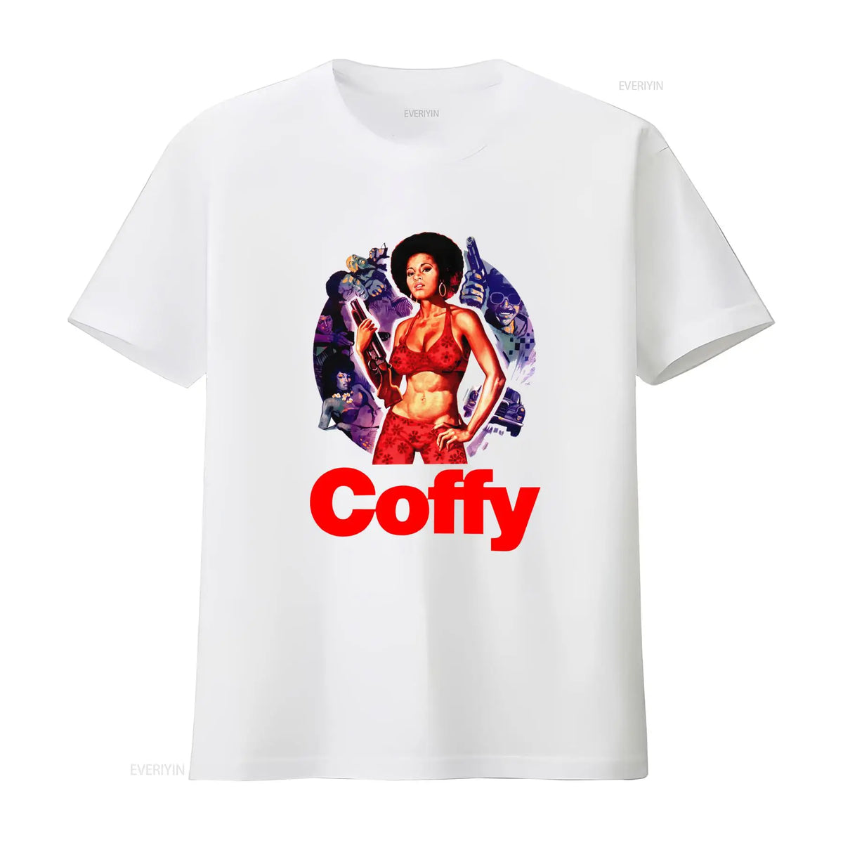 Coffy (1973) Pam Grier Graphic T-Shirt – Classic Movie Tee