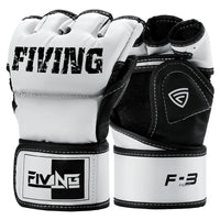 Thumbnail for FIVING Half Finger Boxing Gloves PU Leather MMA Fighting Kick Boxing Gloves Karate Muay Thai Training Workout Gloves Men