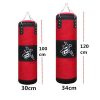 Thumbnail for Punch Sandbag Durable Boxing Heavy Punch Bag With Metal Chain Hook Carabiner Fitness Training Hook Kick Fight Karate Taekwondo