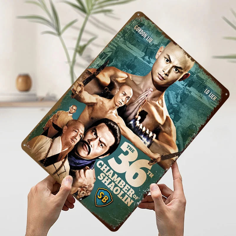 36th Chamber of Shaolin Metal Sign – Retro Movie Wall Art