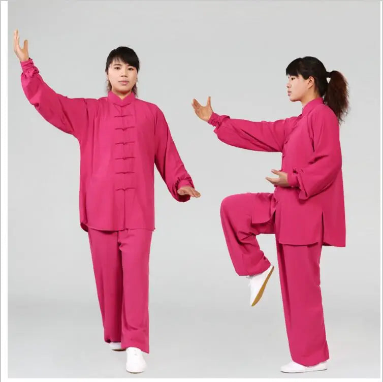 Kung Fu Uniform Traditional Chinese Clothing Long Sleeved Wushu TaiChi Men KungFu Uniform Suit Uniforms Tai Chi Exercise Clothes