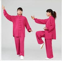 Thumbnail for Kung Fu Uniform Traditional Chinese Clothing Long Sleeved Wushu TaiChi Men KungFu Uniform Suit Uniforms Tai Chi Exercise Clothes