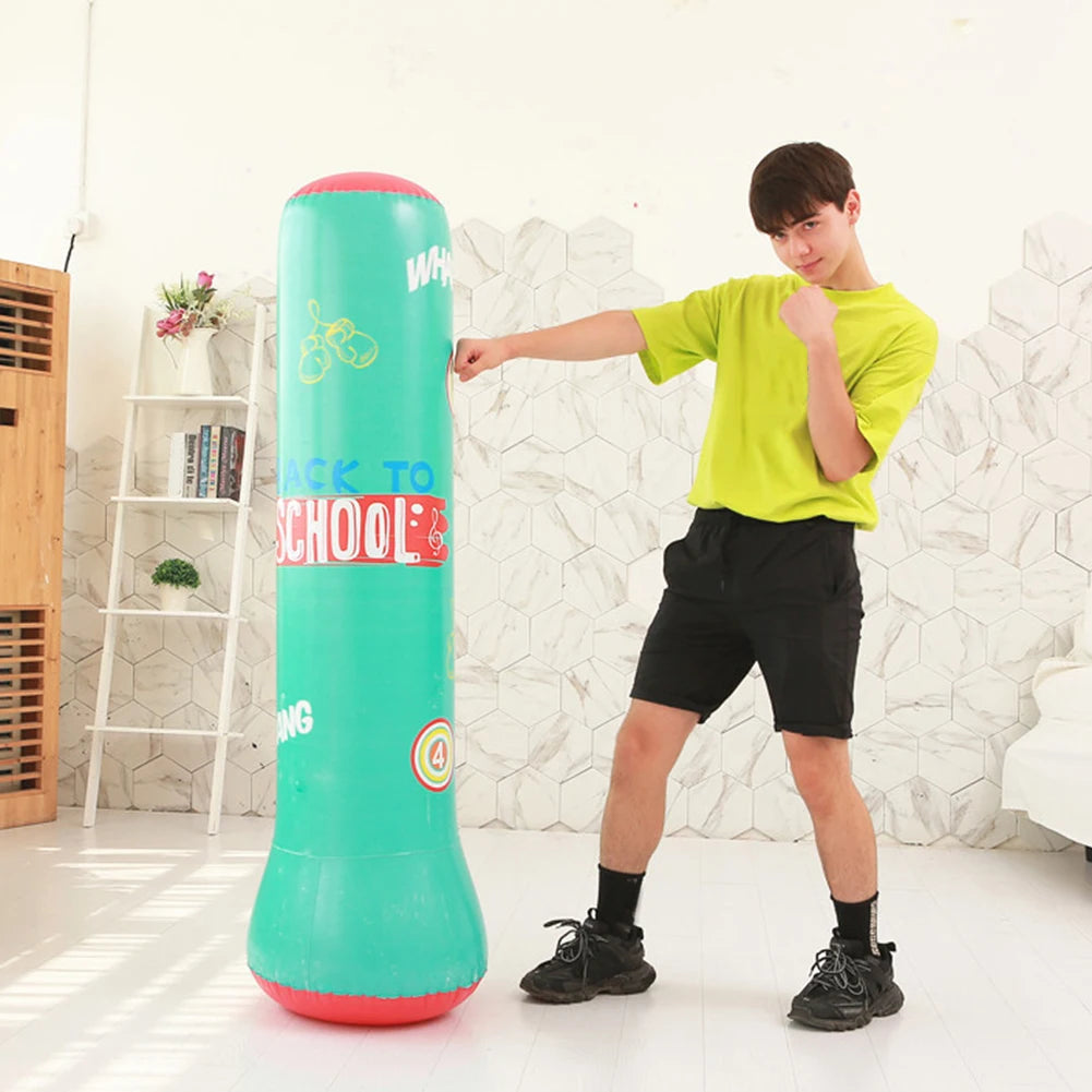 Children Tumbler Inflatable Punching Bag Gym Fitness Boxing Training Kids Sandbag Home Gym Fitness Boxing Fight Training Toy