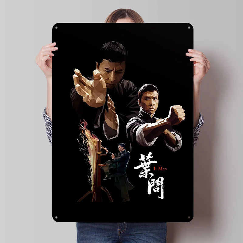Vintage Martial Arts Metal Sign – Kung Fu Wall Decor Martial