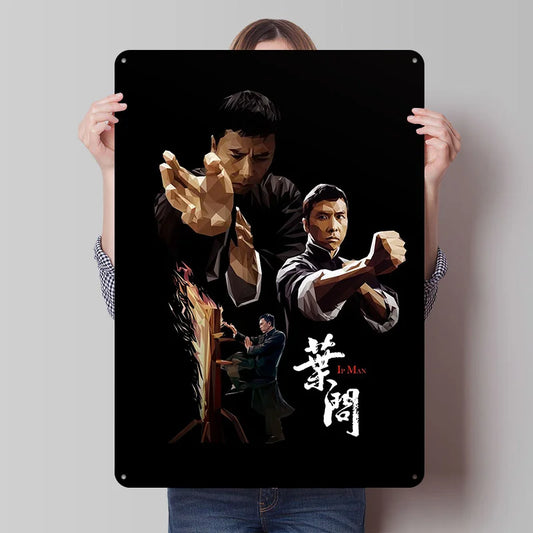 Vintage Martial Arts Metal Sign – Kung Fu Wall Decor Martial
