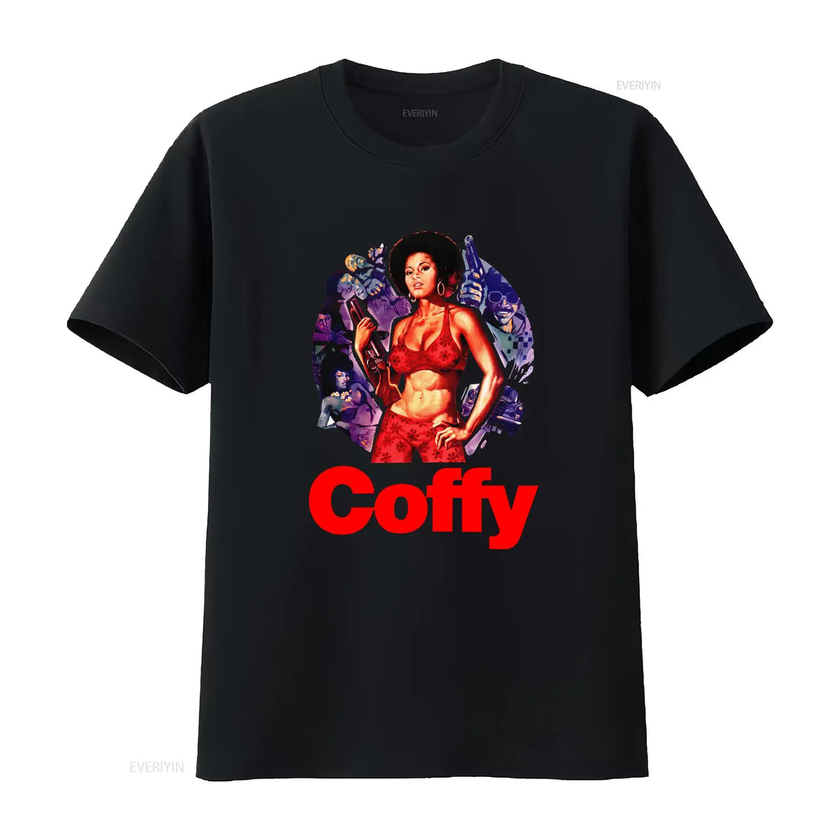 Coffy (1973) Pam Grier Graphic T-Shirt – Classic Movie Tee