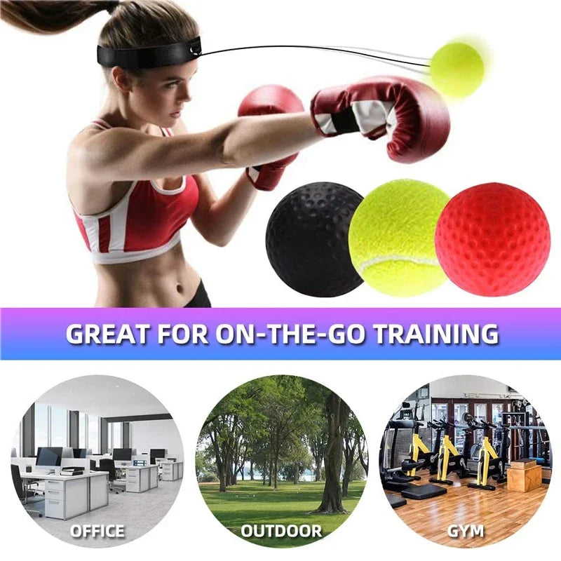 NEW Boxing Speed Ball Head-mounted PU Punch ball Sanda Training Hand Eye Reaction Home Sandbag Fitness Boxing Equipment