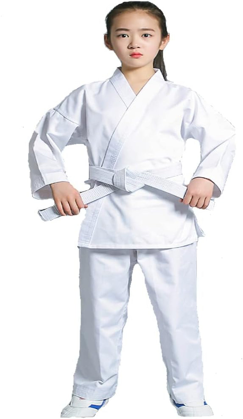 Karate Gi for Kids & Adults Lightweight Student Karate Uniform Children Martial Arts Uniform with White Belt