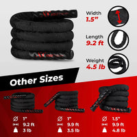 Thumbnail for Exercise Jump Rope Weighted Jump Ropes for Fitness with Nylon Sleeve and Bag 4.5Lb