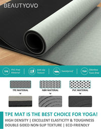 Thumbnail for Yoga Mat with Strap, 1/3| 1/4 Inch Extra Thick Yoga Mat Double-Sided Non Slip, Professional TPE| PVC Yoga Mats for Women Men, Workout Mat for Yoga, Pilates and Floor Exercises